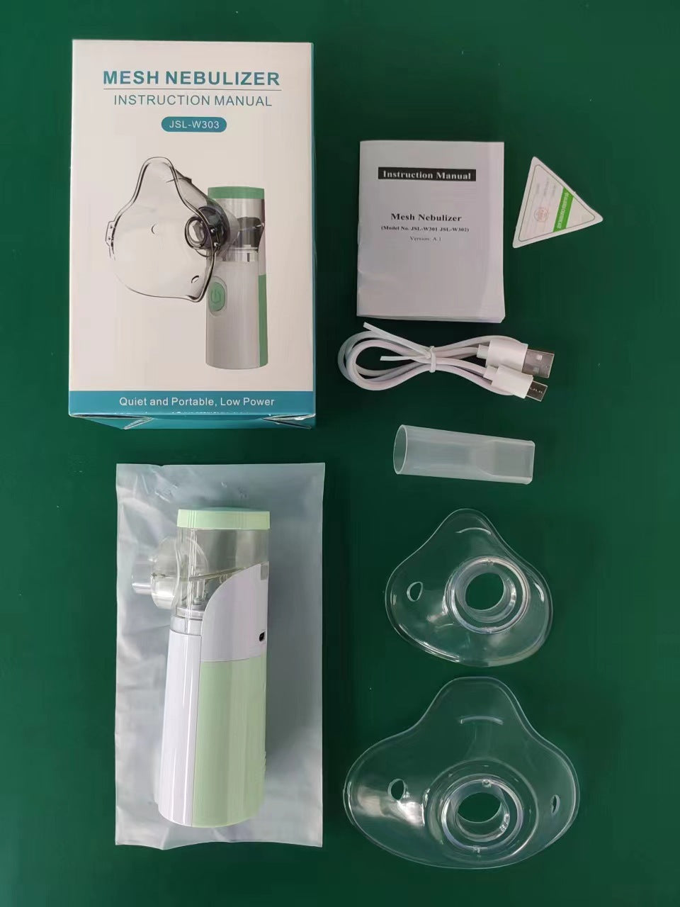 Factory Portable W301 Medical-Grade Electronic Atomizer for Children and Adults, Micro-Mesh Foreign Trade English Package Handheld Atomizer
