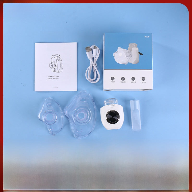Factory Portable W301 Medical-Grade Electronic Atomizer for Children and Adults, Micro-Mesh Foreign Trade English Package Handheld Atomizer