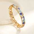 Ethnic Style Enamel Inlaid Diamond Bracelet