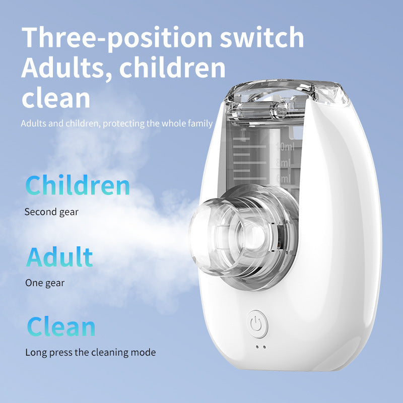 Factory Portable W301 Medical-Grade Electronic Atomizer for Children and Adults, Micro-Mesh Foreign Trade English Package Handheld Atomizer