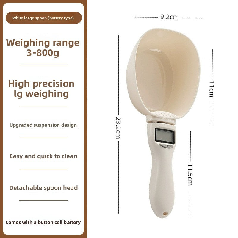 Rechargeable Food Measuring Spoon with Digital Scale