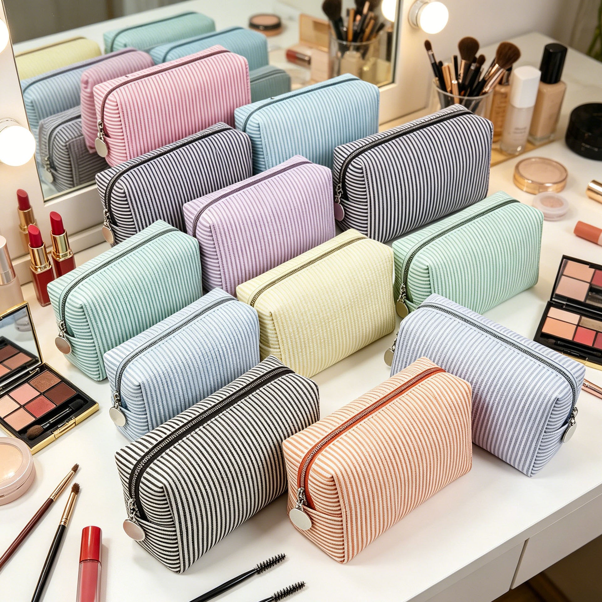 Striped Travel Storage Bag
